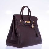 Hermes Birkin 32 HAC Ebene Ardenne Gold Hardware