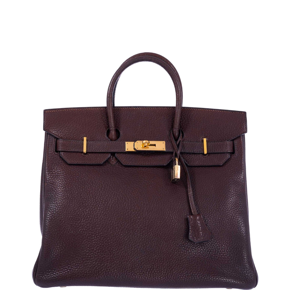 Hermes Birkin 32 HAC Ebene Ardenne Gold Hardware
