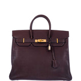 Hermes Birkin 32 HAC Ebene Ardenne Gold Hardware