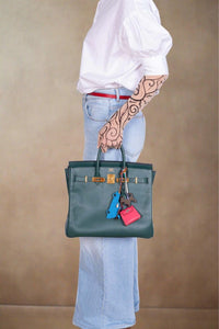 Hermes Birkin 32 HAC Vert Fonce Ardenne Leather Gold Hardware