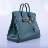 Hermes Birkin 32 HAC Vert Fonce Ardenne Leather Gold Hardware