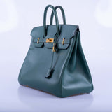 Hermes Birkin 32 HAC Vert Fonce Ardenne Leather Gold Hardware