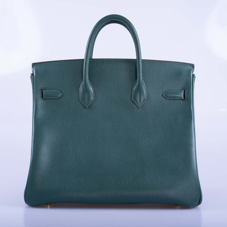 Hermes Birkin 32 HAC Vert Fonce Ardenne Leather Gold Hardware