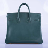 Hermes Birkin 32 HAC Vert Fonce Ardenne Leather Gold Hardware