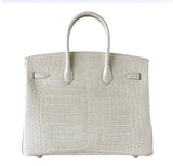 HermesBirkin 35 Alligator Beton Bag PHW