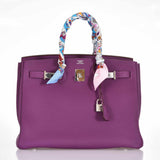 Hermes Birkin 35 Anemone Togo Palladium Hardware