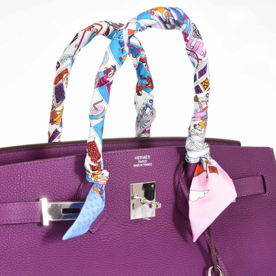 Hermes Birkin 35 Anemone Togo Palladium Hardware