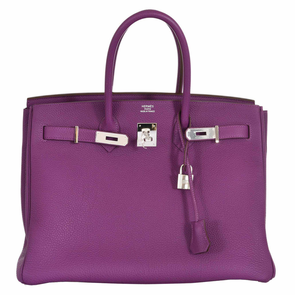 Hermes Birkin 35 Anemone Togo Palladium Hardware