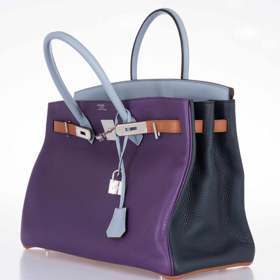 Hermes Birkin 35 Arlequin Harlequin Clemence Palladium Hardware | Limited