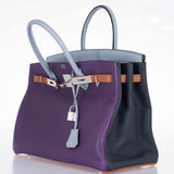 Hermes Birkin 35 Arlequin Harlequin Clemence Palladium Hardware | Limited