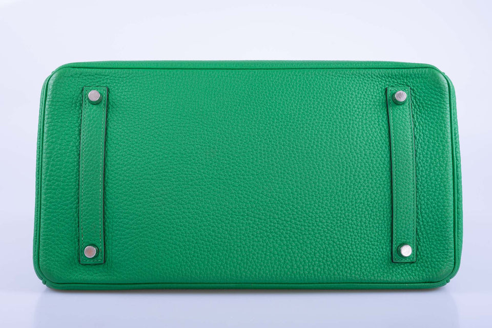 Hermes Birkin 35 Bambou (Bamboo) Green Togo with Palladium Hardware