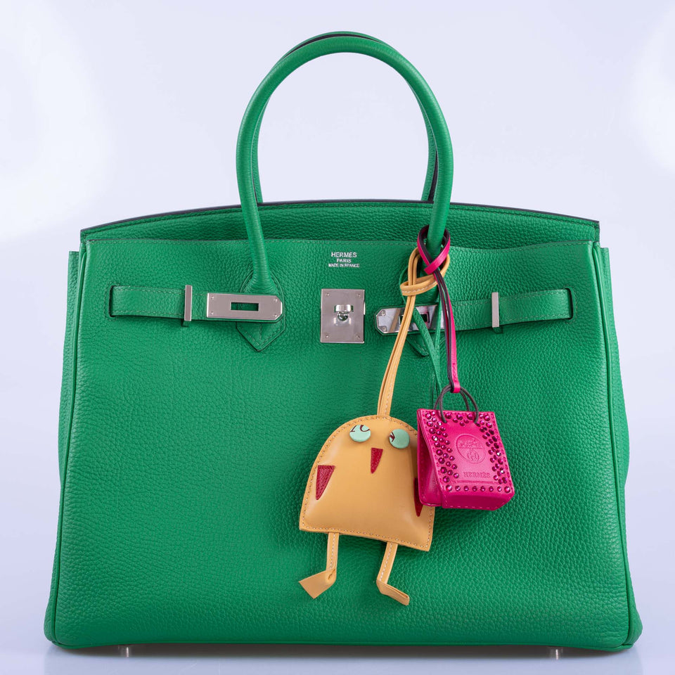 Hermes Birkin 35 Bambou (Bamboo) Green Togo with Palladium Hardware