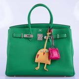 Hermes Birkin 35 Bambou (Bamboo) Green Togo with Palladium Hardware