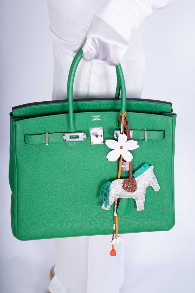 Hermes Birkin 35 Bambou Green Togo with Palladium Hardware