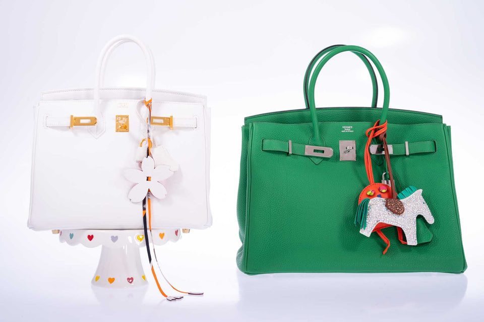 Hermes Birkin 35 Bambou Green Togo with Palladium Hardware
