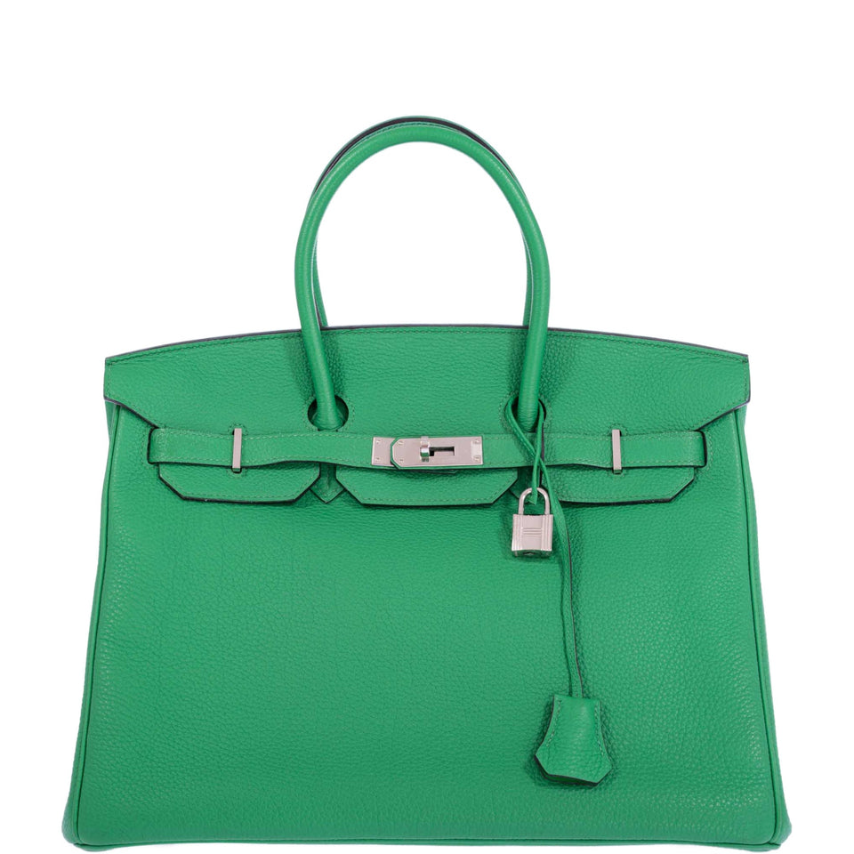 Hermes Birkin 35 Bambou Green Togo with Palladium Hardware