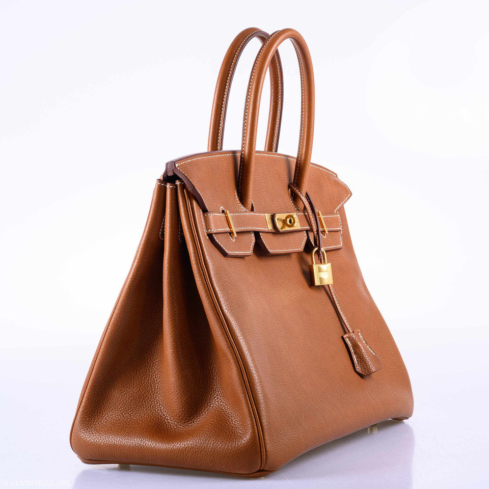 Hermes Birkin 35 Barenia Faubourg Gold Hardware