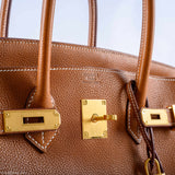 Hermes Birkin 35 Barenia Faubourg Gold Hardware