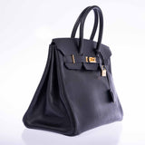 Hermes Birkin 35 Black Ardennes Gold Hardware