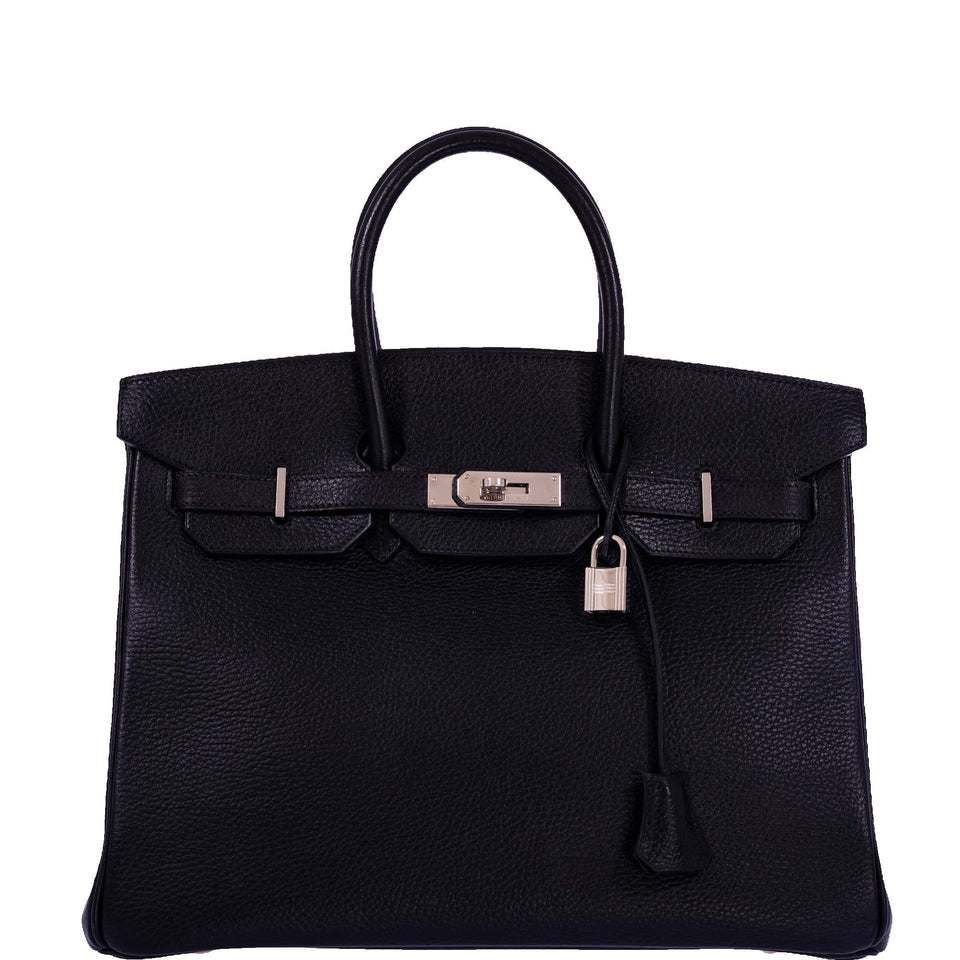 Hermes Birkin 35 Black Ardennes Palladium Hardware