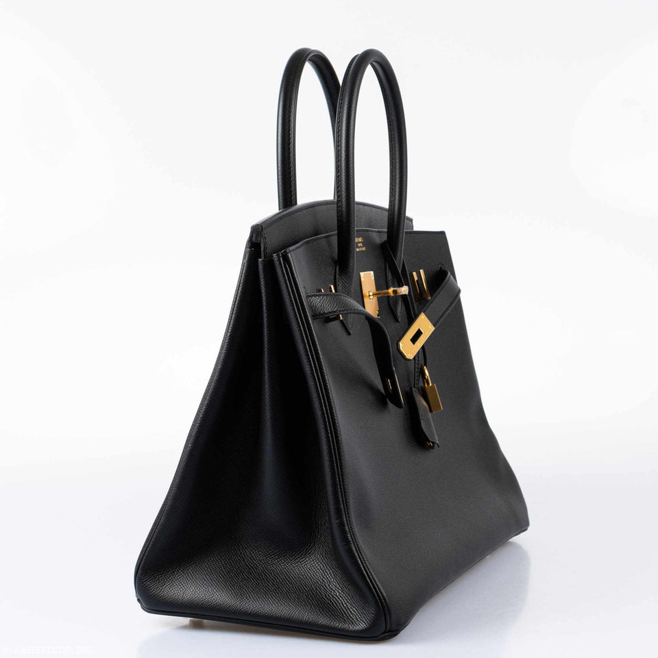 Hermes Birkin 35 Black Epsom Gold Hardware