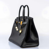 Hermes Birkin 35 Black Epsom Gold Hardware