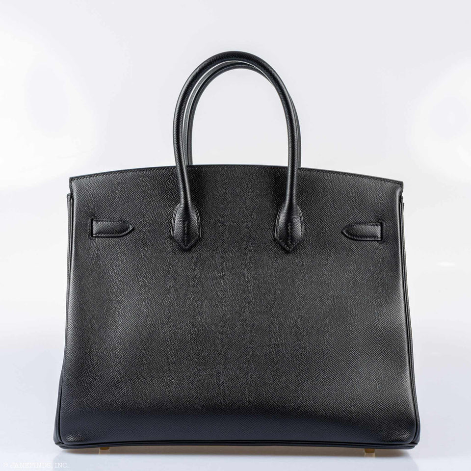 Hermes Birkin 35 Black Epsom Gold Hardware