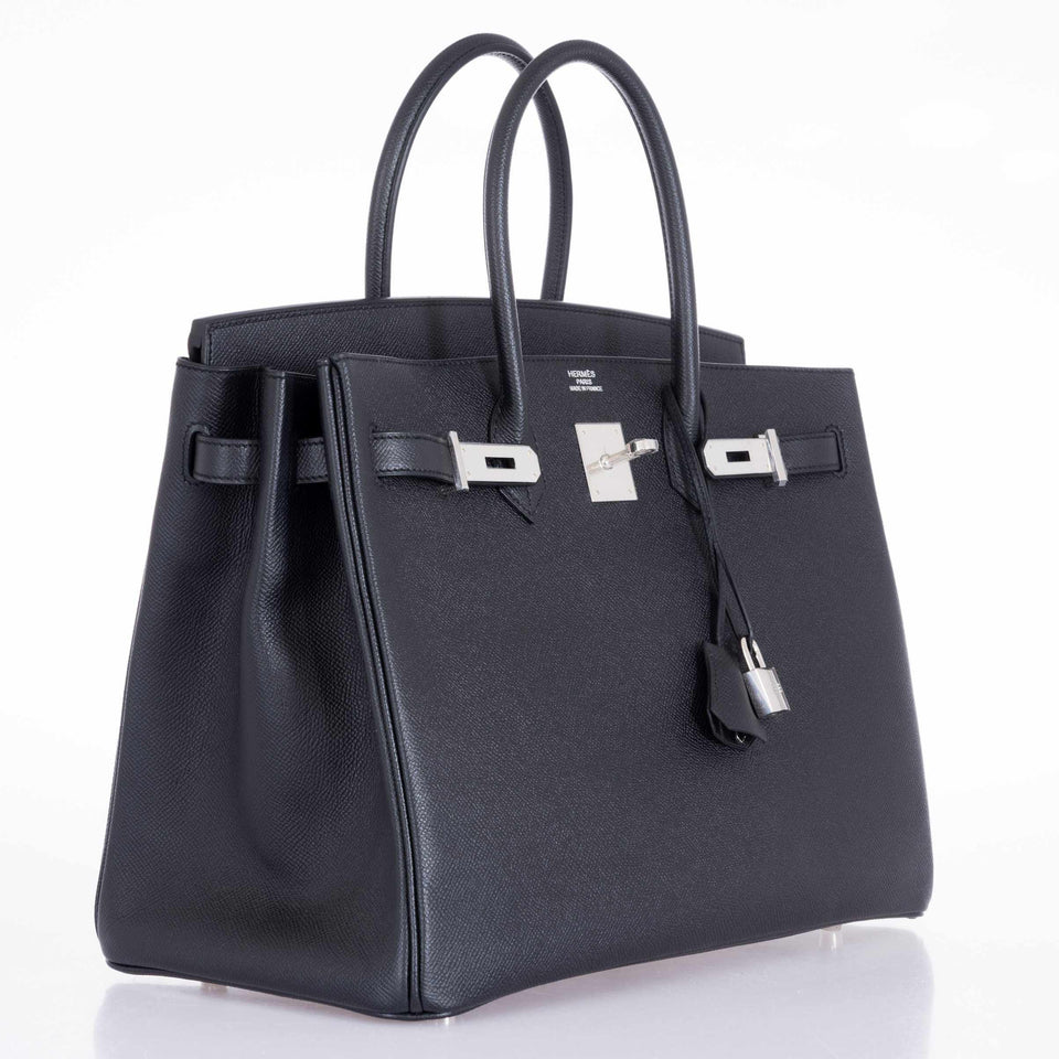 Hermes Birkin 35 Black Epsom Palladium Hardware