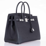 Hermes Birkin 35 Black Epsom Palladium Hardware
