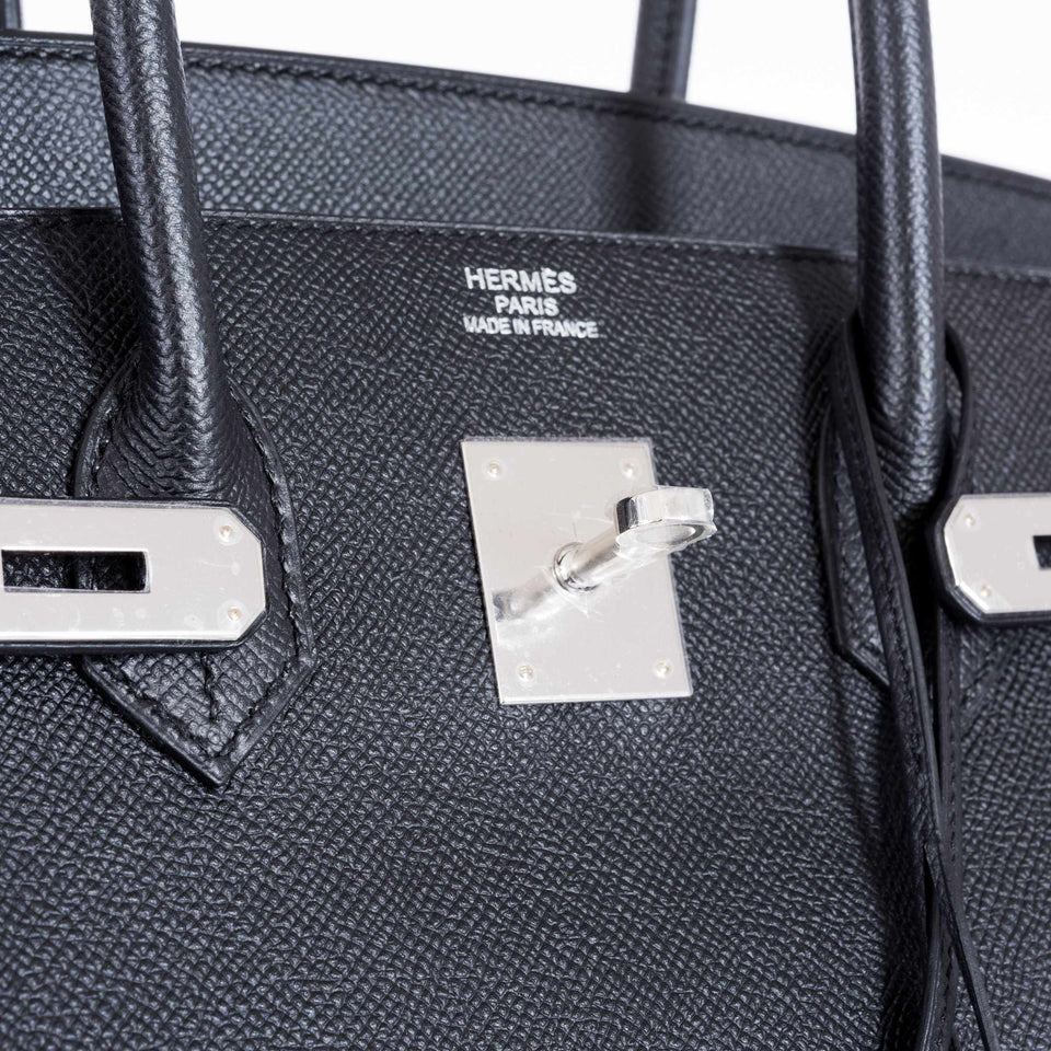 Hermes Birkin 35 Black Epsom Palladium Hardware