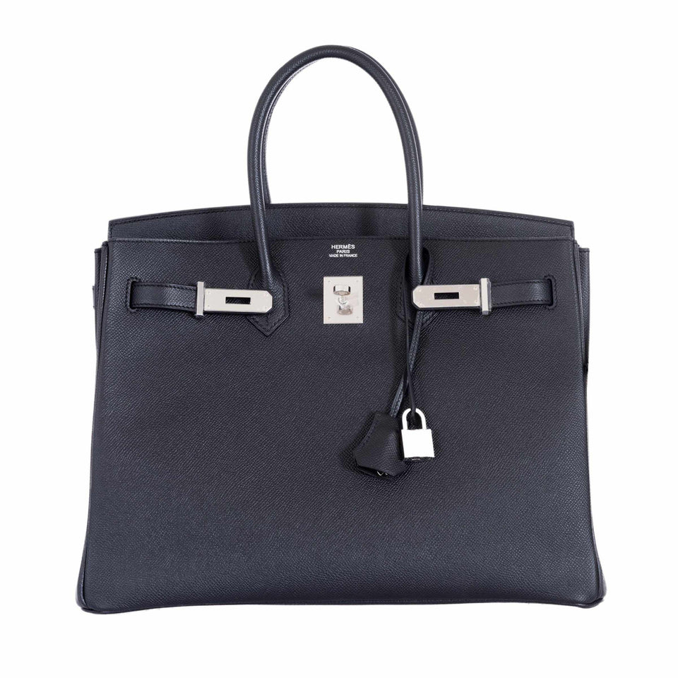 Hermes Birkin 35 Black Epsom Palladium Hardware