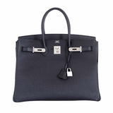 Hermes Birkin 35 Black Epsom Palladium Hardware