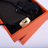 Hermes Birkin 35 Black Shiny Porosus Crocodile 18K Yellow Gold and Diamond Hardware