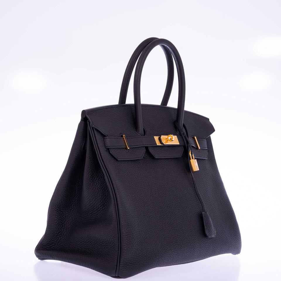 Hermes Birkin 35 Black Togo Gold Hardware