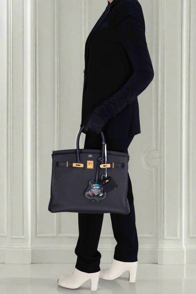 Hermes Birkin 35 Black Togo Gold Hardware