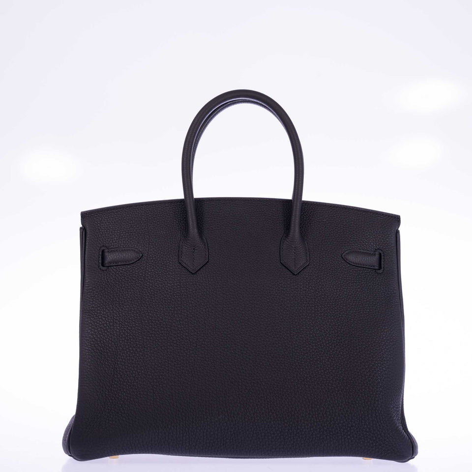 Hermes Birkin 35 Black Togo Gold Hardware