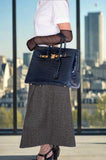 Hermes Birkin 35 Bleu Baltique Shiny Porosus Crocodile Gold Hardware