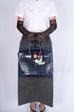 Hermes Birkin 35 Bleu Baltique Shiny Porosus Crocodile Gold Hardware