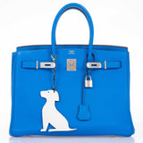 Hermes Birkin 35 Bleu Hydra Clemence Palladium Hardware