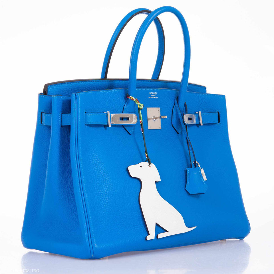 Hermes Birkin 35 Bleu Hydra Clemence Palladium Hardware