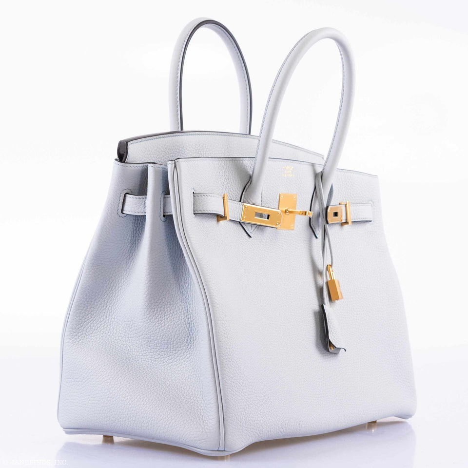 Hermes Birkin 35 Bleu Pale Togo Gold Hardware - Exquisite