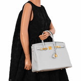 Hermes Birkin 35 Bleu Pale Togo Gold Hardware - Exquisite