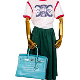 Hermes Birkin 35 Blue Atoll Matte Alligator Palladium Hardware