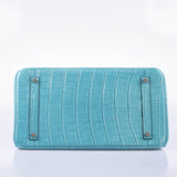 Hermes Birkin 35 Blue Atoll Matte Alligator Palladium Hardware