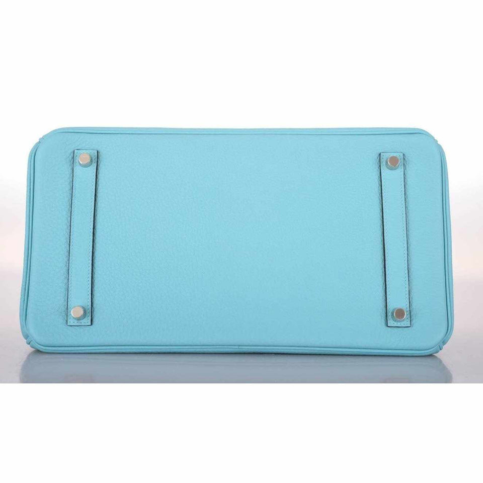 Hermes Birkin 35 Blue Atoll Togo Palladium Hardware