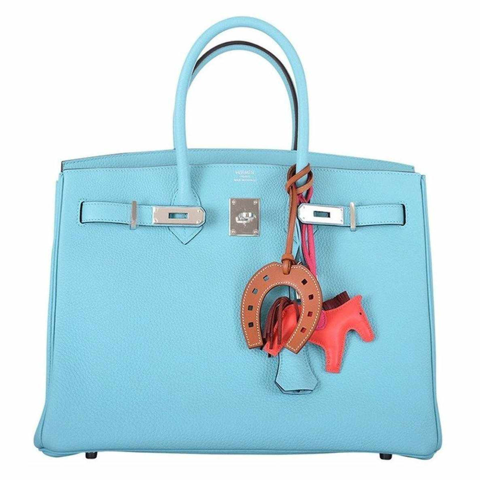 Hermes Birkin 35 Blue Atoll Togo Palladium Hardware