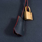 Hermes Birkin 35 Blue Indigo Contour Rouge H Epsom Gold Hardware