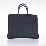 Hermes Birkin 35 Blue Indigo Contour Rouge H Epsom Gold Hardware