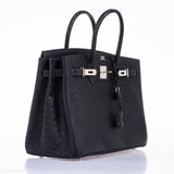 Hermes Birkin 35 Blue Indigo Ostrich Palladium Hardware