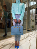 Hermes Birkin 35 Blue Jean Togo Gold Hardware